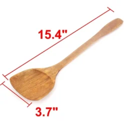 Unique Bargains Kitchen Household Wood Handmade Cooking Egg Pancake Turners Wood Color 1 Pc