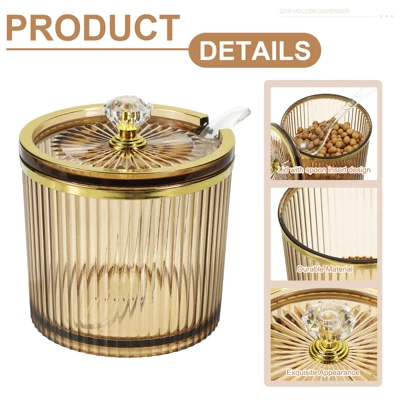 Unique Bargains Seasoning Storage Qtip Holder Dispensers With Lids And Spoons 2 Sets 8.8oz 2 Unique Bargains Seasoning Storage Qtip Holder Dispensers With Lids And Spoons 2 Sets 8.8oz - Image 2