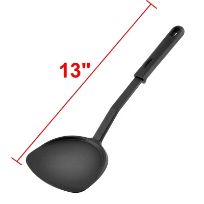 Unique Bargains Cooking Non-stick Hanging Heat Resistant Pancake Turner Spatula Black 1 Pcs 1 Unique Bargains Cooking Non-stick Hanging Heat Resistant Pancake Turner Spatula Black 1 Pcs