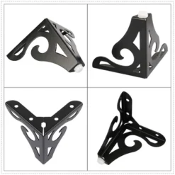 Unique Bargains Metal Cabinet Sofa Tea Table Worktop Shelves Bed Furniture Legs 4 Pcs