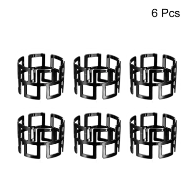 Unique Bargains Metal Hollow Out Wear Resistant Decorative Napkin Rings 6 Pcs 2 Unique Bargains Metal Hollow Out Wear Resistant Decorative Napkin Rings 6 Pcs - Image 2
