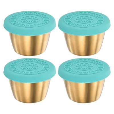 Unique Bargains Stainless Steel Bowls Condiment Containers With Lids Green 7 Unique Bargains Stainless Steel Bowls Condiment Containers With Lids Green - Image 7