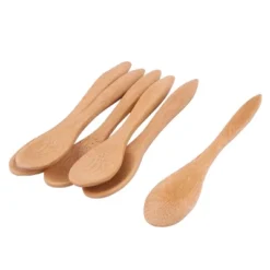 Unique Bargains Household Kitchen Coffee Tea Sugar Salt Wooden Spoon Wood Color 4'' Long 6 Pcs -Kitchen Utensil Store GUEST a10c072c ff79 4bac 8958 1eff85b237a0
