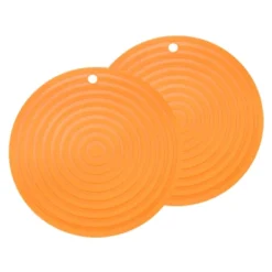 Unique Bargains Round Heat Resistant Silicone Trivet Mat With Hang Hole 2 Pcs -Kitchen Utensil Store GUEST a1c6e705 a594 416d 9c7a 4a46e8a5062f