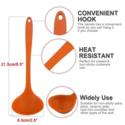 Unique Bargains Heat Resistant Ergonomic Handle Non-Stick Wide Application Soup Kitchen Spoon 8.5 Inch 1 Pc -Kitchen Utensil Store GUEST a1c9ba1a 5297 4b01 9c51 01f084390cee
