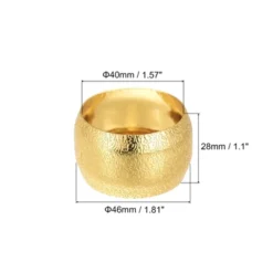 Unique Bargains Dining Table Decorations Alloy Decorative Wear Resistance Round Napkin Rings 4 Pcs