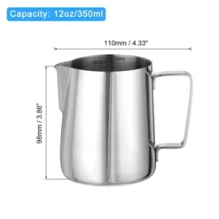 Unique Bargains Stainless Steel Powder Shaker Milk Frothing Pitcher Latte Art Pen Set