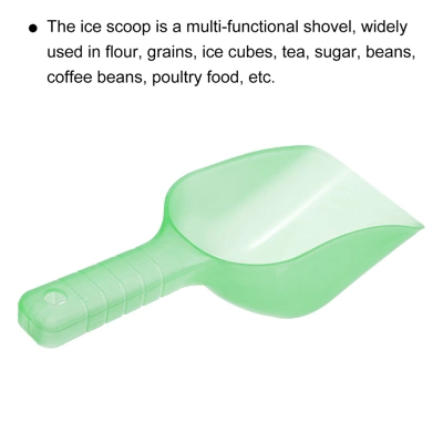 Unique Bargains Plastic Multi-functional Durable Kitchen Maker Ice Scoop 12oz Green 1 Pc 2 Unique Bargains Plastic Multi-functional Durable Kitchen Maker Ice Scoop 12oz Green 1 Pc - Image 2
