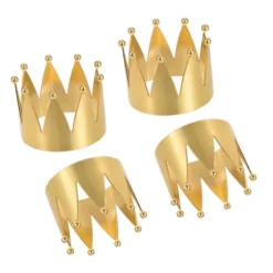 Unique Bargains Metal Crown Shape Wear Resistant Decorative Napkin Rings 4 Pcs -Kitchen Utensil Store GUEST a44dda6f eee0 4b0c a477 a01836e50c11