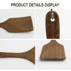 Unique Bargains Kitchen Heat Resistant Non-Stick Wood Spatula 13" X 3.1" 1 Pc Brown -Kitchen Utensil Store GUEST a4ad87ac 2c21 4964 ae6c d09d14e13a86