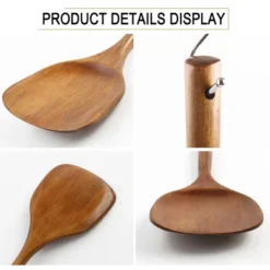 Unique Bargains Wooden Turner Pan Stir Frying Spatula Wok Kitchen Essential Cookware For Cooking Baking Flipping Brown 1 Pc -Kitchen Utensil Store GUEST a53d3a14 050a 4d56 9846 3c398b9e0890