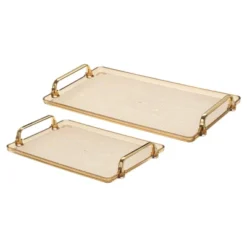 Unique Bargains Modern Rectangular Decorative Plastic Serving Tray 1 Set Of 2 Pcs -Kitchen Utensil Store GUEST a57b430c 697a 4dd7 85d0 6ba081c4e817
