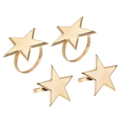 Unique Bargains Dining Table Decorations Alloy Decorative Star-shaped Napkin Rings 4 Pcs -Kitchen Utensil Store GUEST a5fe24d7 9a7b 47ea 91d1 4f0583229c37