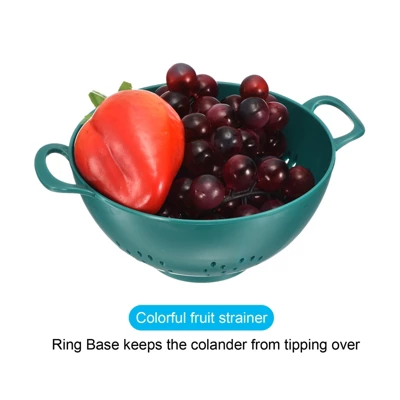 Unique Bargains Vegetable Fruit Kitchen Drain Sieve Plastic Colander 3 Pcs 3 Unique Bargains Vegetable Fruit Kitchen Drain Sieve Plastic Colander 3 Pcs - Image 3