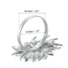 Unique Bargains Wedding Birthday Alloy Decorative Wear-Resistant Rhinestone Crystal Flower Napkin Rings 6 Pcs
