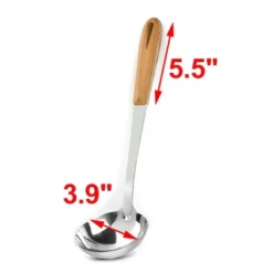 Unique Bargains Canteen Kitchen Wooden Handle Cooking Utensil Soup Ladle 13.9'' Length