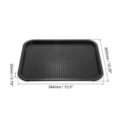 Unique Bargains Rectangular Cafeteria Platter Plastic Fast Serving Tray