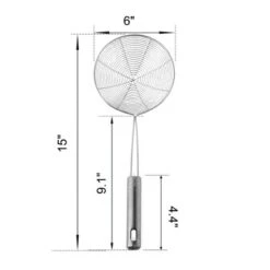 Unique Bargains Casa-J Stainless Steel Mesh Strainer Colander Sieve Kitchen Vegetable Strainer Ladle