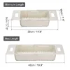 Unique Bargains Extendable Over The Sink Strainer Fruit Vegetable Wash Basket Adjustable Colander For Kitchen Plastic