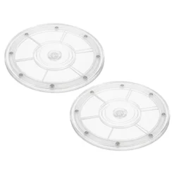 Unique Bargains 360 Degree Rotating Anti-slip High-strength Plastic Smooth Rotation Clear Lazy Susan 2 Pcs -Kitchen Utensil Store GUEST aa71c3cb af38 487d a98c b5cf0df6a455