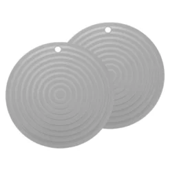 Unique Bargains Round Heat Resistant Silicone Trivet Mat With Hang Hole 2 Pcs -Kitchen Utensil Store GUEST ab1cc403 0528 434b bccb 17b09112098b