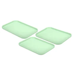 Unique Bargains Plastic Reusable Lightweight Rectangular Serving Tray 3 Pcs -Kitchen Utensil Store GUEST ab2a9001 cf79 416e 9471 b6f22306aed6