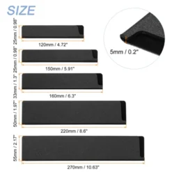 Unique Bargains ABS Soft Velvet Lining Wear Resistance Knife Guards 5 Pcs