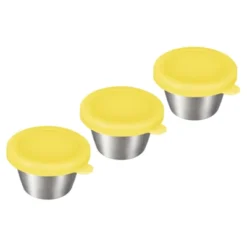 Unique Bargains Stainless Steel Picnic Travel Salad Dressing Condiment Container Cups With Lids 3 Pcs -Kitchen Utensil Store GUEST acfa9ca4 e914 46c9 b586 6741df0e6cfd