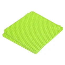 Unique Bargains Silicone Heat Resistant Non-Slip Green Trivet Mats Green 2 Pcs -Kitchen Utensil Store GUEST ad0426a1 414b 41e1 8146 2f12c7d82fc5