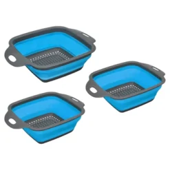 Unique Bargains Collapsible Colander Set Silicone Square Foldable Strainer Suitable For Pasta Veggies Fruits -Kitchen Utensil Store GUEST adb955ee 3c7e 40af 84d3 24e05000a020