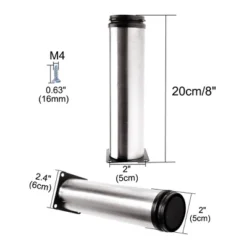 Unique Bargains Stainless Steel Sofa Cabinet Wardrobe Worktop Shelves Feet Replacement Furniture Legs 8 Inch Set Of 4 -Kitchen Utensil Store GUEST aea8357d 8679 4483 aebe 06edc2c3d6a1