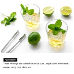 Unique Bargains Stainless Steel Well-polished Mini Ice Bucket Cube Sugar Ice Tongs 11 Unique Bargains Stainless Steel Well-polished Mini Ice Bucket Cube Sugar Ice Tongs -Kitchen Utensil Store GUEST af8ba0fb baba 4e16 b1b3 f8c86fa534f4