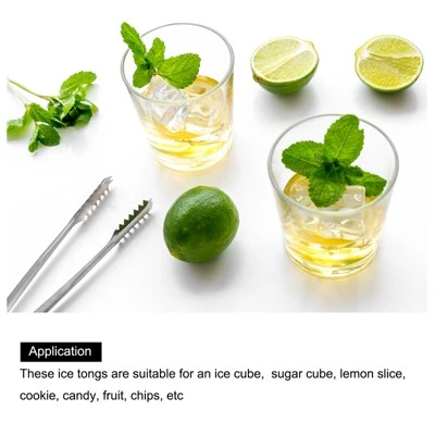 Unique Bargains Stainless Steel Well-polished Mini Ice Bucket Cube Sugar Ice Tongs 4 Unique Bargains Stainless Steel Well-polished Mini Ice Bucket Cube Sugar Ice Tongs - Image 4
