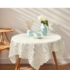 Unique Bargains Polyester Square Lace Tablecloths With Floral Design For Weddings Birthday Party Decoration -Kitchen Utensil Store GUEST afe8b587 2bbc 4b62 bc50 36ce41df1b4e