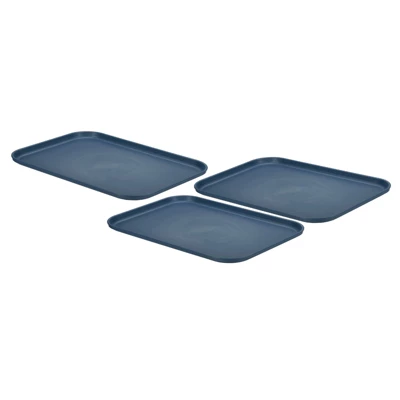 Unique Bargains Kitchen Reusable Lightweight Plastic Rectangular Serving Tray 3 Pcs 6 Unique Bargains Kitchen Reusable Lightweight Plastic Rectangular Serving Tray 3 Pcs - Image 6