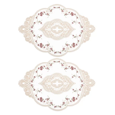 Unique Bargains Polyester Flexible Embroidery Vintage Pattern Washable Table Place Mats 2 Pcs 7 Unique Bargains Polyester Flexible Embroidery Vintage Pattern Washable Table Place Mats 2 Pcs - Image 7