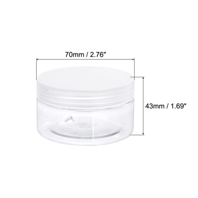Unique Bargains Round Plastic Empty Organizing Jars With Transparent Screw Top Lids 4 Pcs 1 Unique Bargains Round Plastic Empty Organizing Jars With Transparent Screw Top Lids 4 Pcs