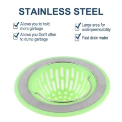 Unique Bargains Plastic Durable Soft Sink Strainer 4.5" Light Green 2 Pcs 8 Unique Bargains Plastic Durable Soft Sink Strainer 4.5" Light Green 2 Pcs -Kitchen Utensil Store GUEST b20bd955 76fa 4779 b72c ec01400cc285
