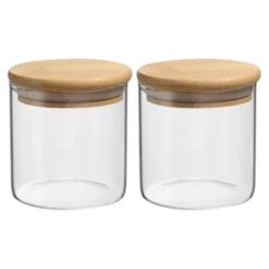 Unique Bargains Kitchen Food Storage Glass Jar With Airtight Bamboo Lid 2 Pcs -Kitchen Utensil Store GUEST b3743607 527f 4860 acb8 c89369ac8d54