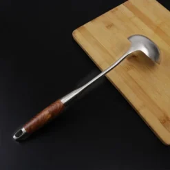 Unique Bargains Kitchen Cooking Utensil Wooden Handle Soup Ladle 14.2 Inch Silver Tone 1 Pc -Kitchen Utensil Store GUEST b37dbaa6 775a 4414 9d99 6736d17d9368