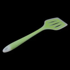 Unique Bargains Silicone Slotted Heat Resistant Egg Pancake Spatulas And Turners Green Clear 1 Pc