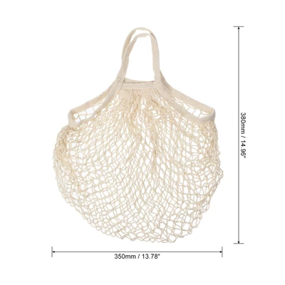 Unique Bargains Cotton Mesh Reusable Washable Grocery Bags 1 Pcs 15x13.8" 1 Unique Bargains Cotton Mesh Reusable Washable Grocery Bags 1 Pcs 15x13.8"