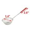 Unique Bargains Home Stainless Steel Tea Oil Spice Flour Mesh Strainer Red 2 Pcs