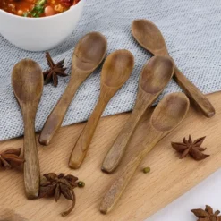 Unique Bargains Wooden Natural Grain Soup Spoon Salt Sugar Dinner Spoons 4.7" Long Brown 6 Pcs -Kitchen Utensil Store GUEST b682cc88 63c5 4602 9563 01ce73c85906