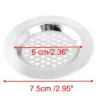 Unique Bargains Stainless Steel Round Mesh Hole Sink Strainer 2.95 Inch Dia 2 Pcs