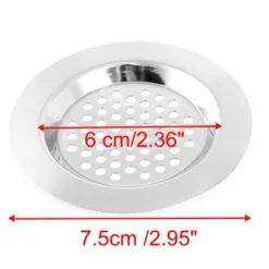 Unique Bargains Stainless Steel Round Mesh Hole Sink Strainer 2.95 Inch Dia 2 Pcs