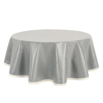 Unique Bargains Party Kitchen Round Oil-Proof Waterproof Lace TPU Tablecloth 1 Pc 6 Unique Bargains Party Kitchen Round Oil-Proof Waterproof Lace TPU Tablecloth 1 Pc - Image 6