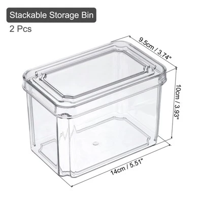 Unique Bargains Fridge Plastic Food Storage Containers 2 Pcs 3 Unique Bargains Fridge Plastic Food Storage Containers 2 Pcs - Image 3