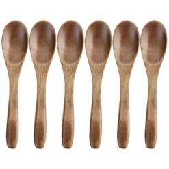 Unique Bargains Wooden Natural Grain Soup Spoon Salt Sugar Dinner Spoons 4.7" Long Brown 6 Pcs -Kitchen Utensil Store GUEST b78c13ec e20c 47b0 9465 92d7f73db0d3