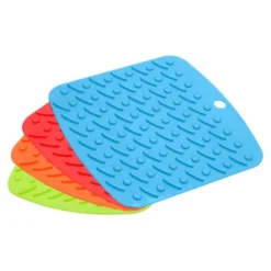 Unique Bargains Flexible Durable Non-Slip Silicone Trivet Mat Red/Orange/Blue/Green 4 Pcs 5 Unique Bargains Flexible Durable Non-Slip Silicone Trivet Mat Red/Orange/Blue/Green 4 Pcs -Kitchen Utensil Store GUEST b79f9e94 9b04 4709 ac26 f5814c7cb64a